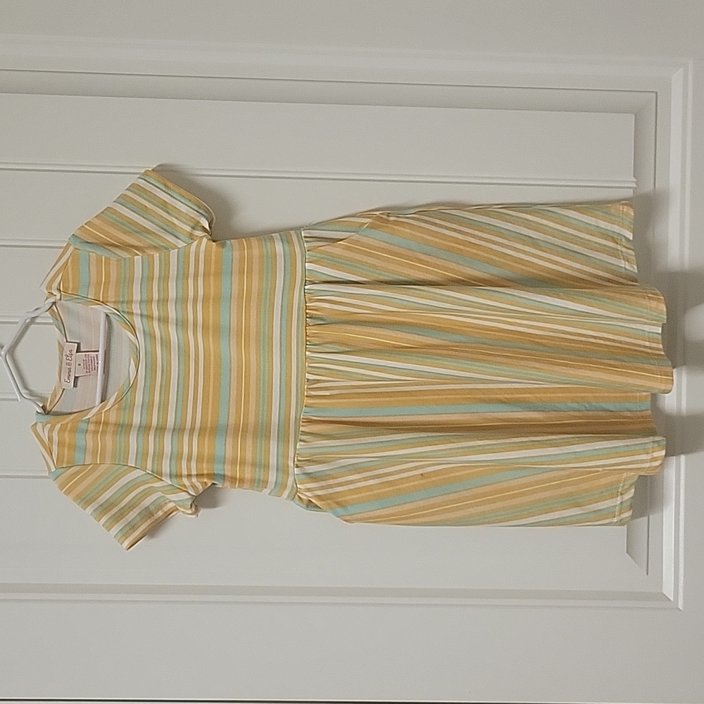 Girl's Emma & Elsa Striped Dress